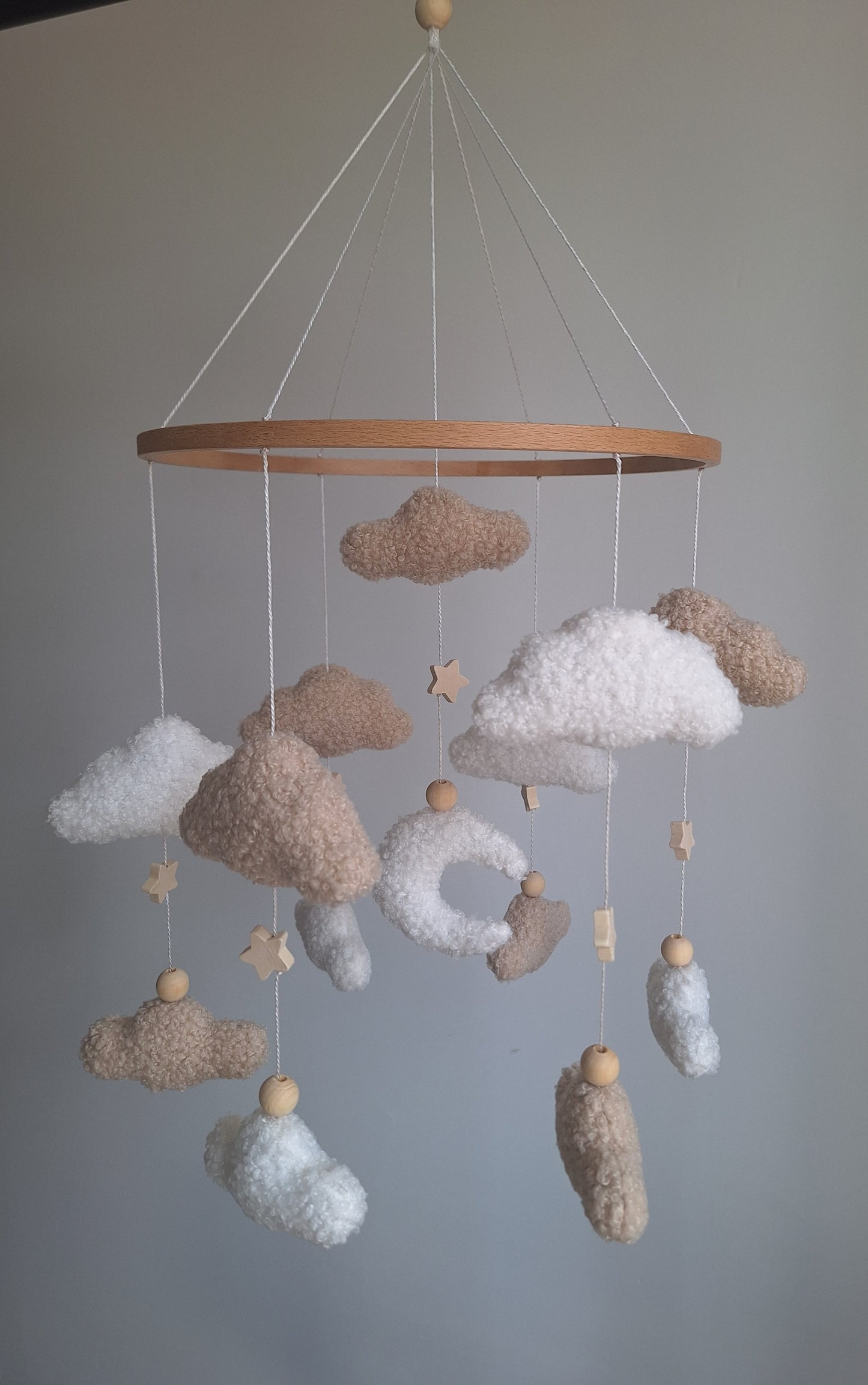 Teddy Wolken Baby Mobiel | Wolken, Maan & Sterren