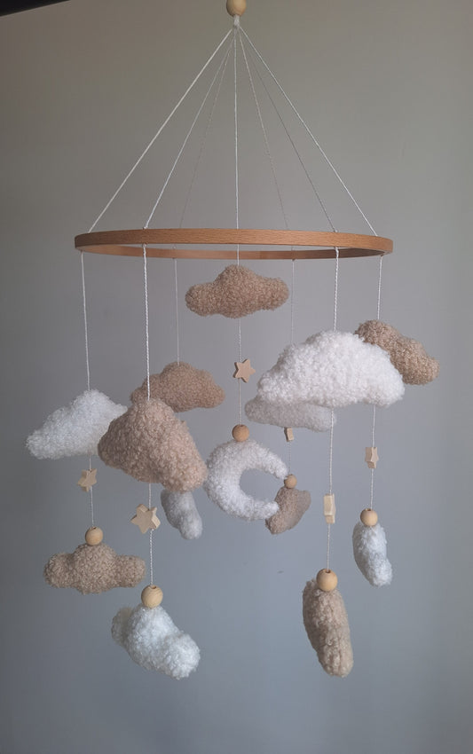 Teddy Wolken Baby Mobiel | Wolken, Maan & Sterren