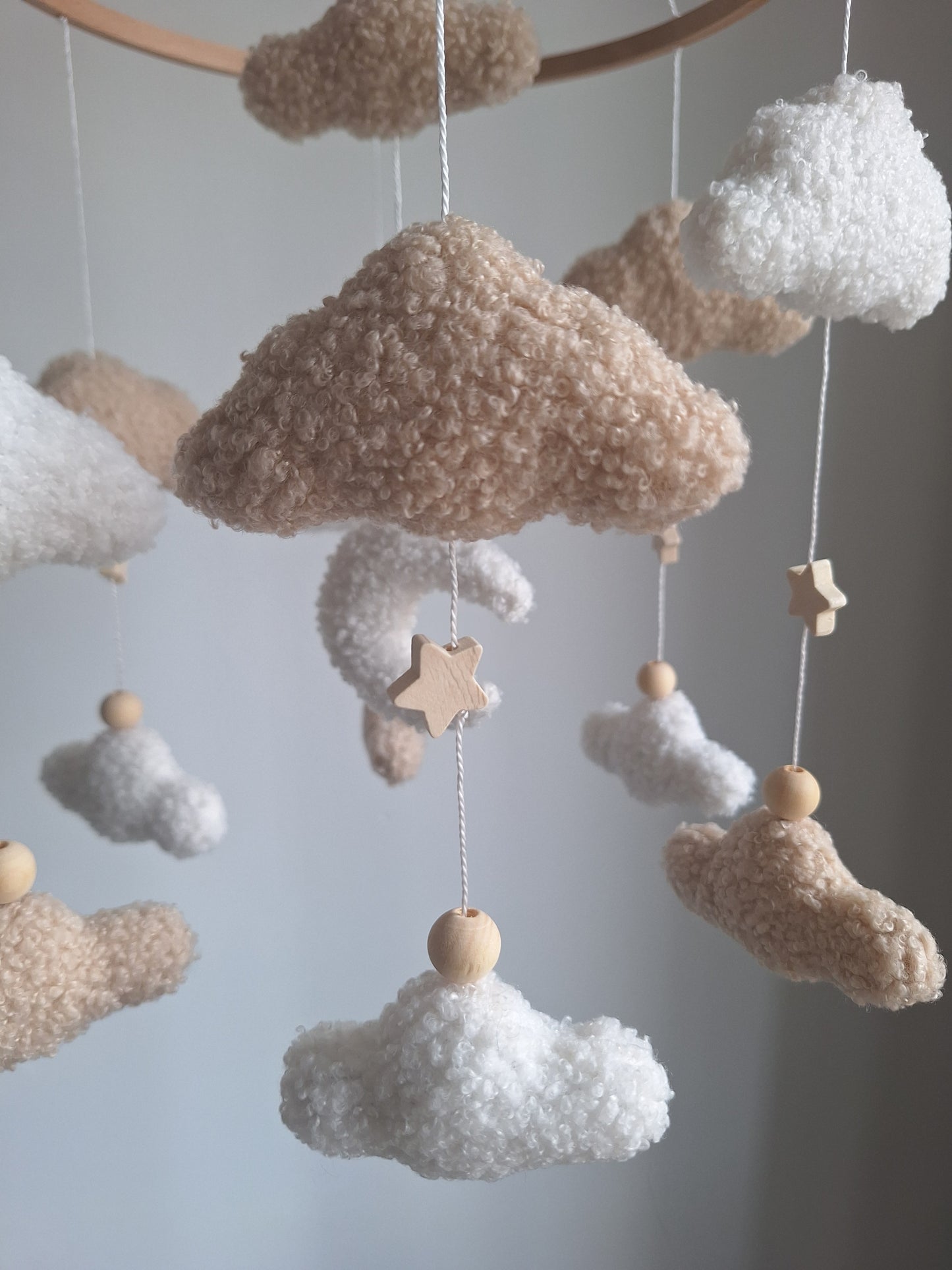 Teddy Wolken Baby Mobiel | Wolken, Maan & Sterren