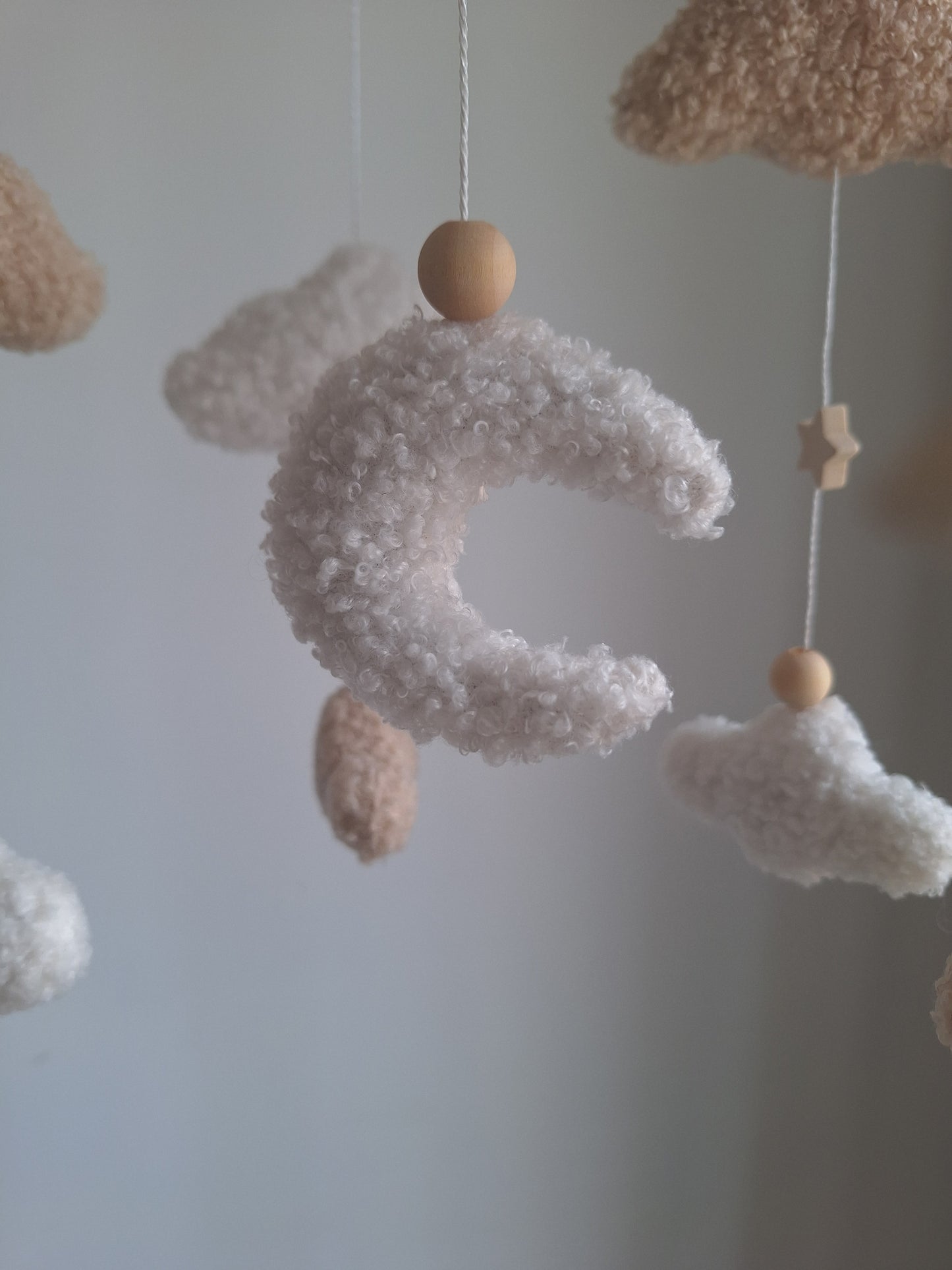 Teddy Wolken Baby Mobiel | Wolken, Maan & Sterren