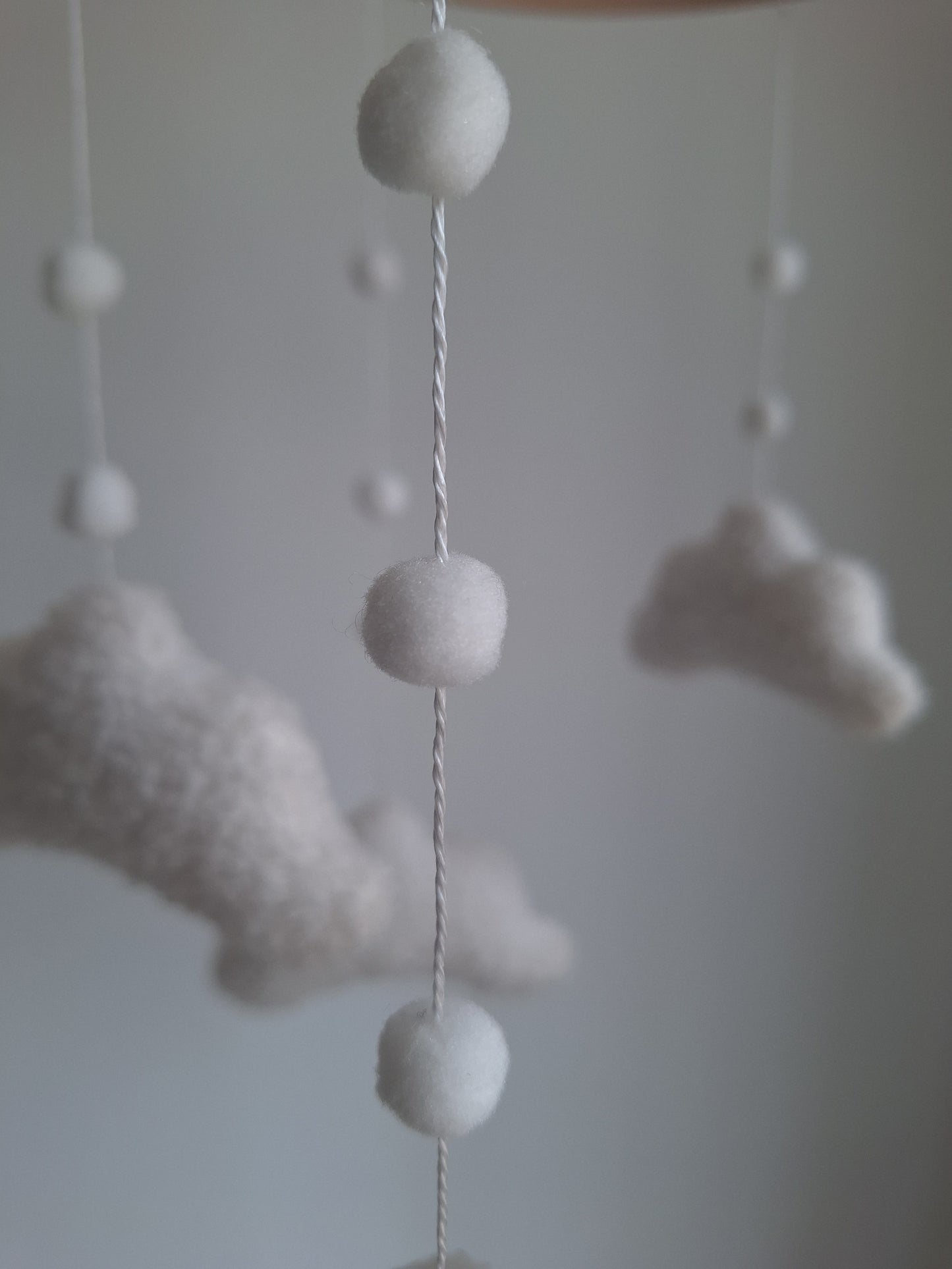 Teddy Wolken Baby Mobiel | Zachte Wolken