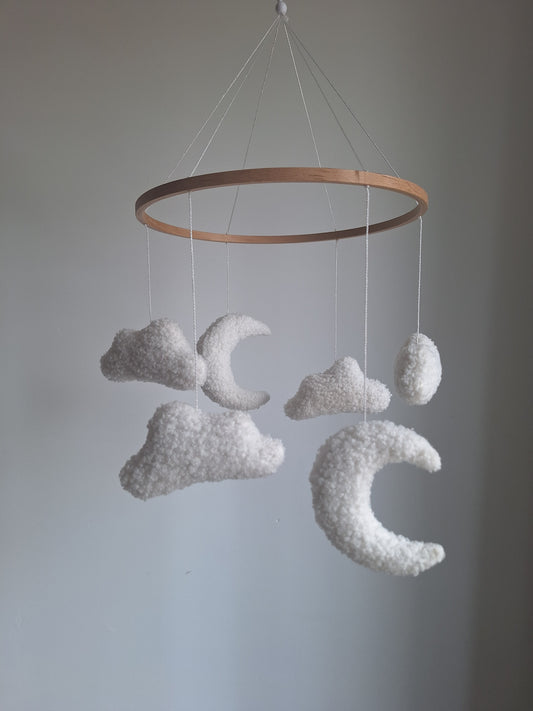 Teddy Maan & Wolken Baby Mobiel | Maan, Wolken